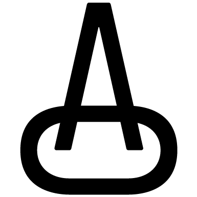 Schwarzes Standpolin Icon Logo auf transparentem Hintergrund